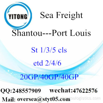 Shantou poort zeevracht verzending naar Port Louis